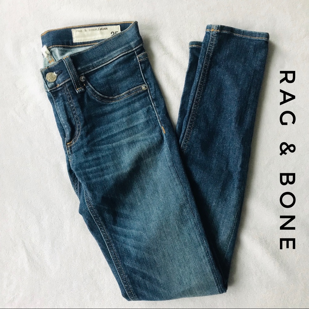 Rag & Bone Mid Rise Skinny Jeans Rae size 25